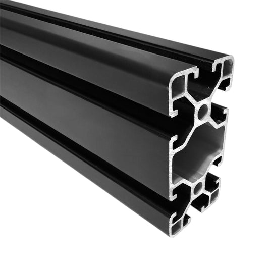 40x80 Black Aluminium Profile per 100mm