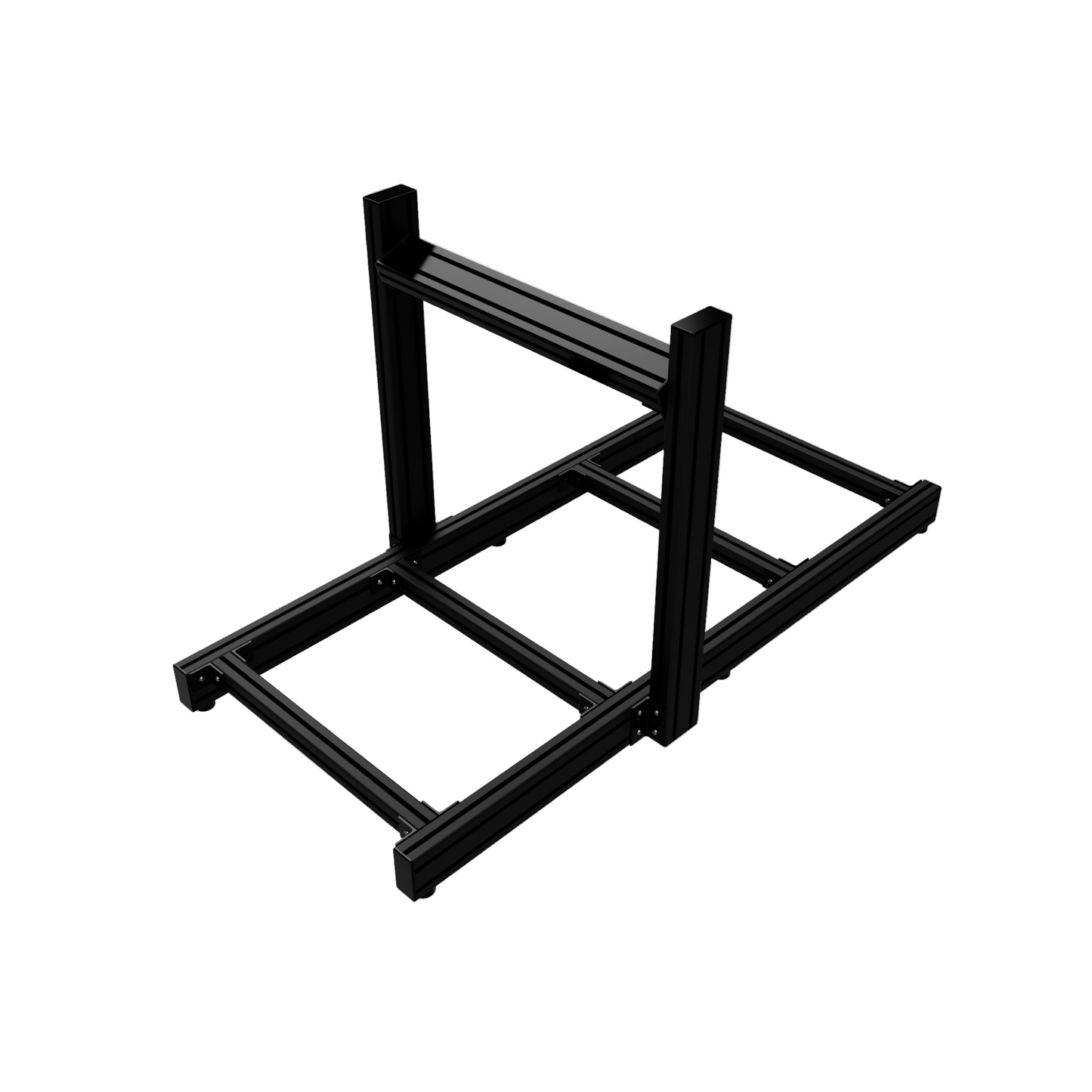 Black metal frame on a white background